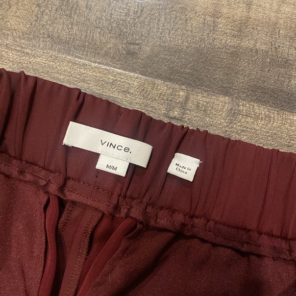 Vince Burgundy Pull On Pant Medium - Picture 4 of 6